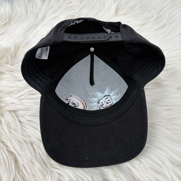 RICK AND MORTY BLACK EMBROIDERED STRAPBACK ADULT SWIM CARTOON HAT BLACK CAP - Picture 5 of 5
